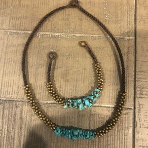 Costume rope choker and bracelet